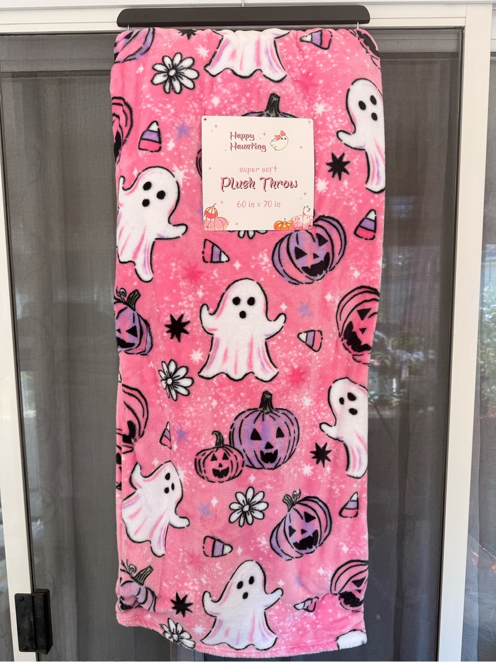 Pink Ghost Blanket - Plush Throw